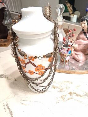 ​Vintage Boho Antique Brass Multi-Strand Statement Necklace | Industrial Beehive